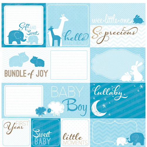 Imaginisce - My Baby Collection - Baby Boy - 12 x 12 Cutouts Paper