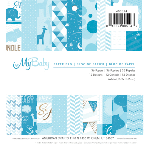 Imaginisce - My Baby Collection - Baby Boy - 6 x 6 Paper Pad