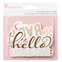 Imaginisce - My Baby Collection - Die Cut Cardstock Pieces - Girl Phrases