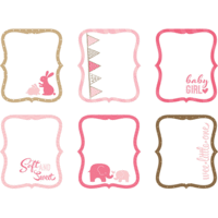 Imaginisce - My Baby Collection - Tag Pad - Girl