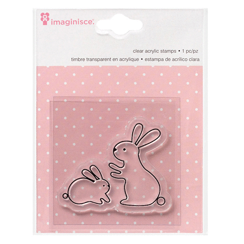 Imaginisce - My Baby Collection - Snag 'em Acrylic Stamps - Girl - Bunny