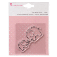 Imaginisce - My Baby Collection - Snag 'em Acrylic Stamps - Girl - Elephant