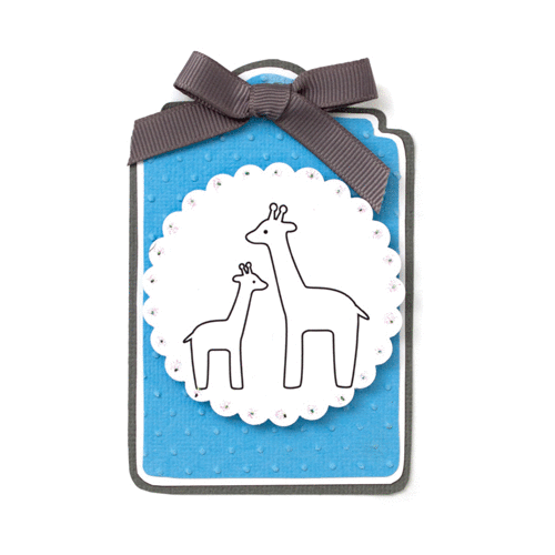 Imaginisce - My Baby Collection - Snag 'em Acrylic Stamps - Boy - Giraffe