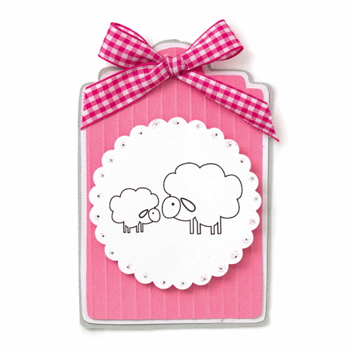 Imaginisce - My Baby Collection - Snag 'em Acrylic Stamps - Girl - Sheep