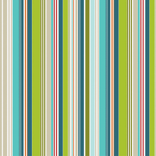 American Crafts - Imaginisce - Perfect Vacation Collection - 12 x 12 Double Sided Paper - Random Stripes