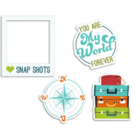 Imaginisce - Perfect Vacation Collection - Cardstock Die Cuts - Oh Snap