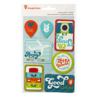 Imaginisce - Perfect Vacation Collection - Sticker Stackers - 3 Dimensional Stickers
