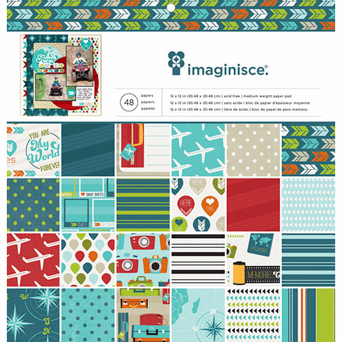 Imaginisce - Perfect Vacation Collection - 12 x 12 Paper Pad