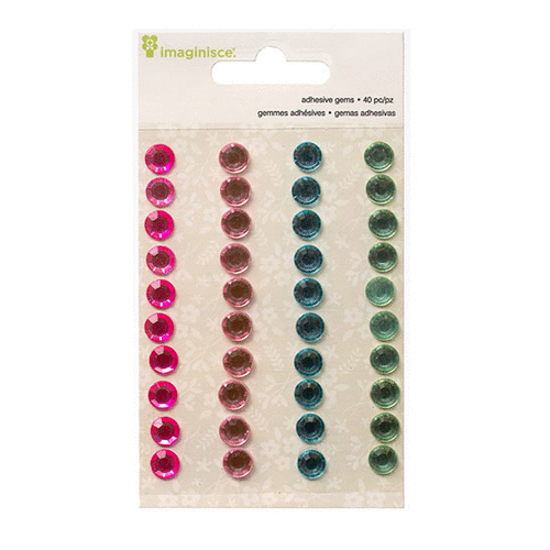 Imaginisce - Welcome Spring Collection - Adhesive Gems - Spring