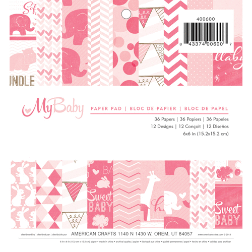 Imaginisce - My Baby Collection - Baby Girl - 6 x 6 Paper Pad