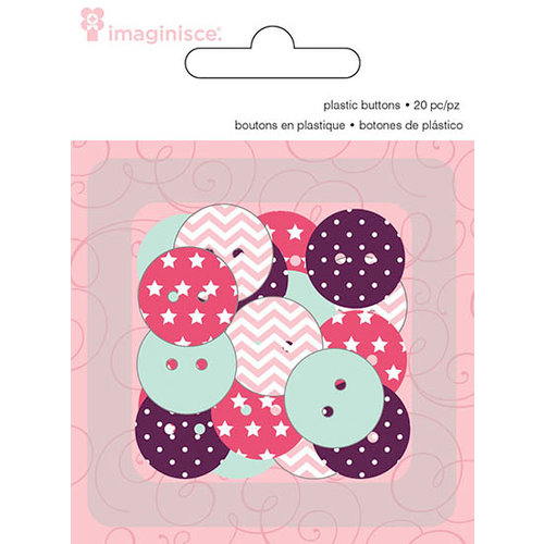 Imaginisce - Little Princess Collection - Plastic Buttons