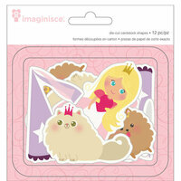 Imaginisce - Little Princess Collection - Die Cut Cardstock Pieces - Shapes - Two