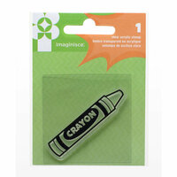 Imaginisce - Family Fun Collection - Snag 'em Acrylic Stamps - Crayon