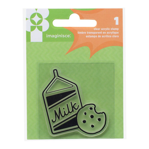 Imaginisce - Family Fun Collection - Snag 'em Acrylic Stamps - Milk and Cookies