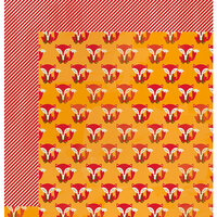 Imaginisce - Give Thanks Collection - 12 x 12 Double Sided Paper - Fox Days