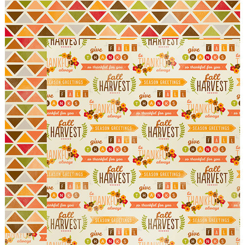 Imaginisce - Give Thanks Collection - 12 x 12 Double Sided Paper - Give Thanks