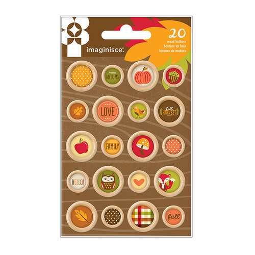 Imaginisce - Give Thanks Collection - Wood Buttons