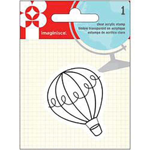 Imaginisce - Happy Traveler Collection - Snag 'em Acrylic Stamps - Balloon