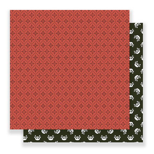 Imaginisce - Par-r-rty Me Hearty Collection - 12 x 12 Double Sided Paper - Jolly Roger