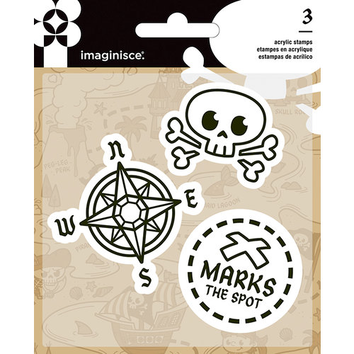 Imaginisce - Par-r-rty Me Hearty Collection - Snag 'em Acrylic Stamps - Pirate