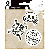 Imaginisce - Par-r-rty Me Hearty Collection - Snag 'em Acrylic Stamps - Pirate