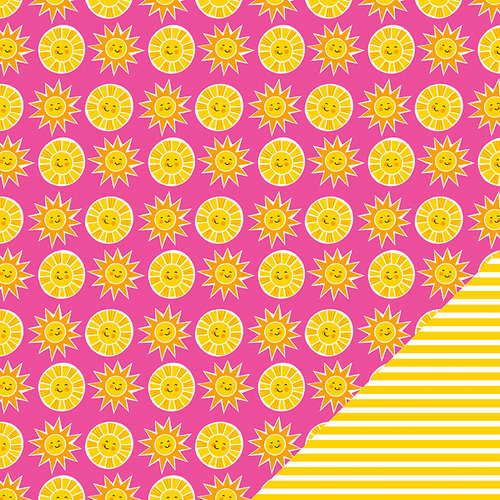 Imaginisce - Sunny Collection - 12 x 12 Double Sided Paper - Fun In The Sun