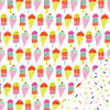 Imaginisce - Sunny Collection - 12 x 12 Double Sided Paper - Ice Cream Parlor