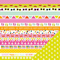 Imaginisce - Sunny Collection - 12 x 12 Double Sided Paper - Hello Sunshine