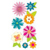 American Crafts - Remarks - 3 Dimensional Stickers with Glitter Accents - Petals, CLEARANCE
