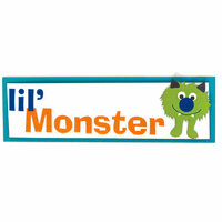 American Crafts - Remarks - 3 Dimensional Title Stickers with Varnish Accents - Lil Monster