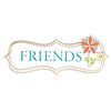 American Crafts - Remarks - 3 Dimensional Title Stickers with Glitter Accents - Friends, CLEARANCE