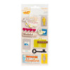 American Crafts - Amy Tangerine Collection - Remarks - 3 Dimensional Stickers - Let's Go