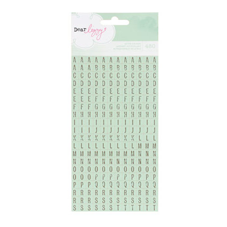 American Crafts - Dear Lizzy Neapolitan Collection - Remarks - Stickers - Tile Letter - Parakeet