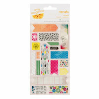 American Crafts - Amy Tangerine Collection - Sketchbook - Remarks - Fabric Stickers - Pigment