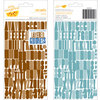 American Crafts - Amy Tangerine Collection - Ready Set Go - Remarks - Transparent Letter Stickers - Baxter - Brown and Blue