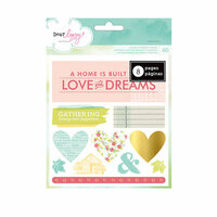 American Crafts - Dear Lizzy 5th and Frolic Collection - Remarks - Sticker Book - Accents and Phrases