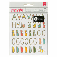 American Crafts - My Girl Collection - Remarks - Alphabet Sticker Book - Stella