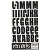 American Crafts - Letter Stickers - Remarks - Gumbo - Black