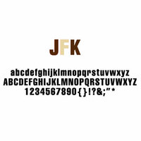 American Crafts - Remarks - Alphabet Stickers Book - JFK - Neutral 2, CLEARANCE