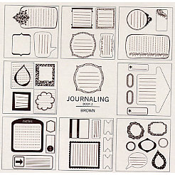 American Crafts - Remarks - Stickers Book - Journaling 2 - Brown