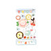 American Crafts - Dear Lizzy Spring Collection - Remarks - 3 Dimensional Stickers with Glitter Accents - Flutter, CLEARANCE