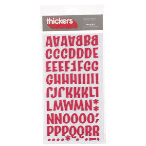 American Crafts - Thickers - Chipboard Letter Stickers - Prancer - Red