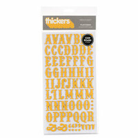 American Crafts - Thickers - Chipboard Letter Stickers - Platforms - Orange
