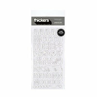 American Crafts - Thickers - Chipboard Letter Stickers - Jewelry Box - White, CLEARANCE