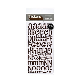 American Crafts - Thickers - Chipboard Letter Stickers - Jewelry Box - Chestnut, CLEARANCE