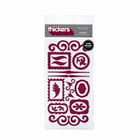 American Crafts - Thickers - Chipboard Shape Stickers - Accents - Wine, CLEARANCE