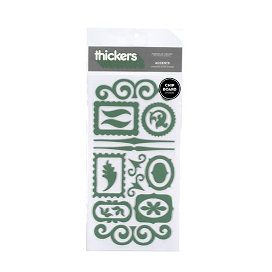 American Crafts - Thickers - Chipboard Shape Stickers - Accents - Shamrock, CLEARANCE