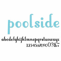 American Crafts - Thickers - Vinyl Letter Stickers - Poolside - Powder