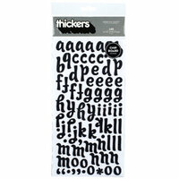 American Crafts - Glitter Chipboard Thickers - LAX - Black