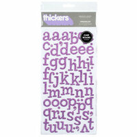 American Crafts - Glitter Chipboard Thickers - Sprinkles - Lavender, CLEARANCE